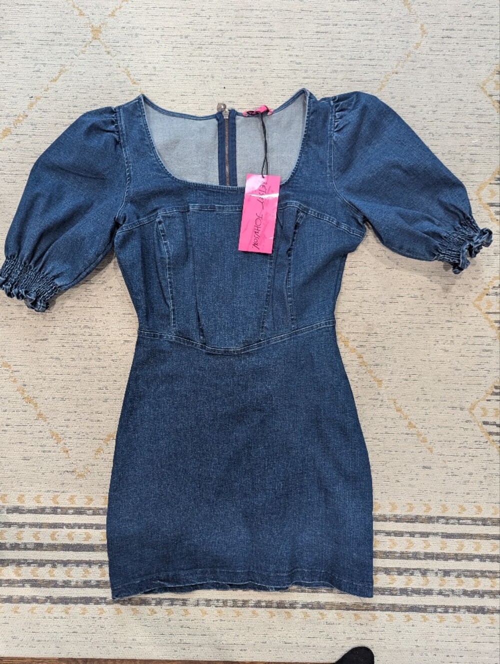 NWT betsy johnson denim corset dress